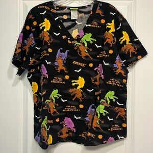 Scooby Doo Halloween Scrub Top